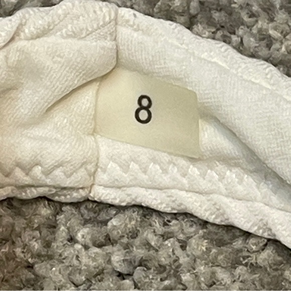 SeaFolly Essentials High Cut Pant - Ribbed White Size 8 - Picture 4 of 5